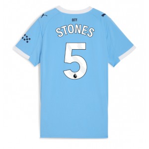 Fotbalové Dres Manchester City John Stones #5 Dámské Domácí Oblečení 2025-26 Krátký Rukáv